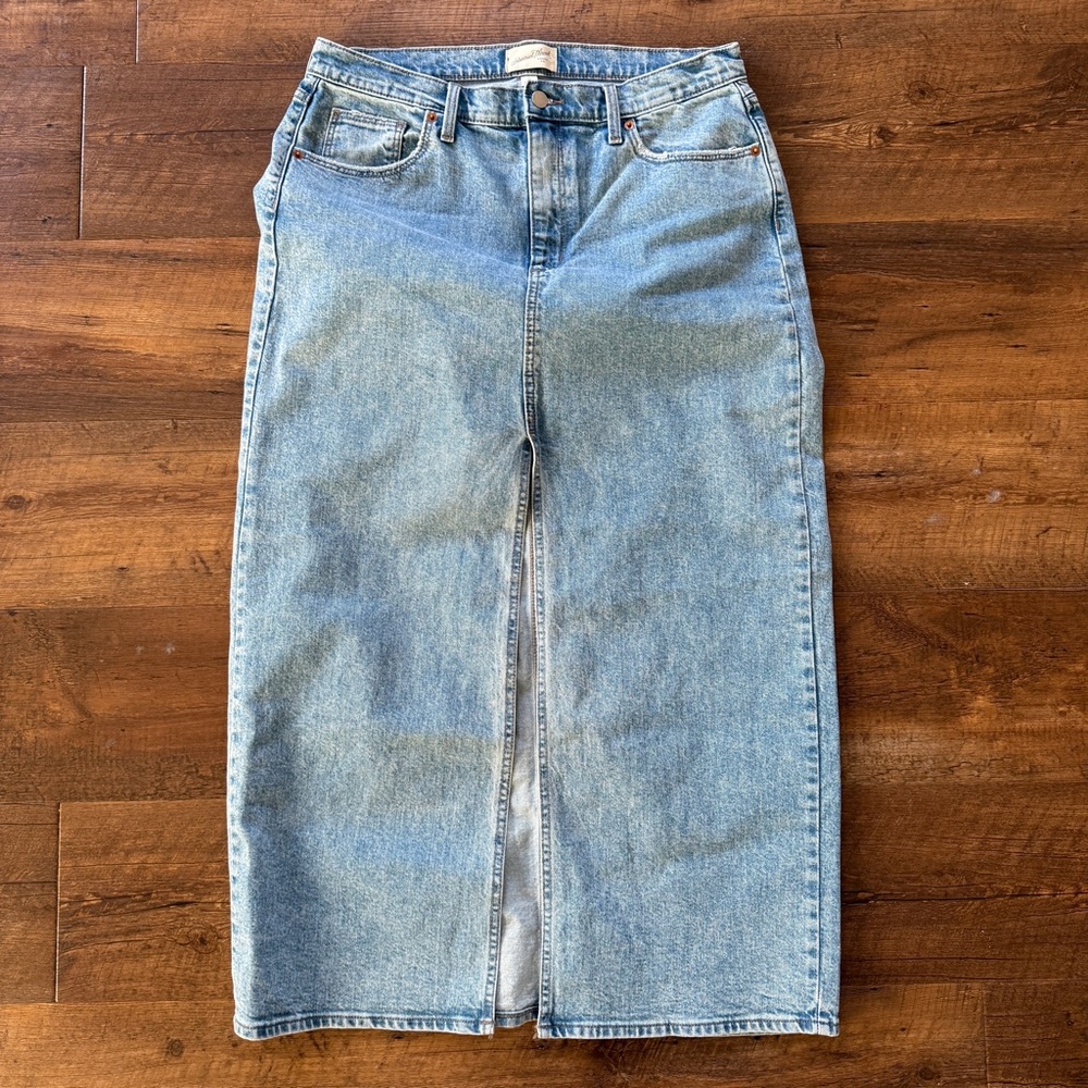 Universal Thread Blue Midi Pencil Skirt with Slit